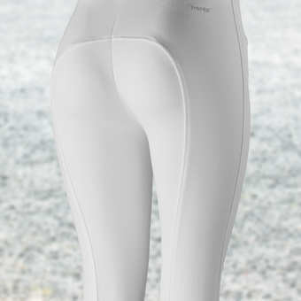 HORZE Active Womens Silicone Grip Full Seat Breeches - White - All Sizes - Very popular
