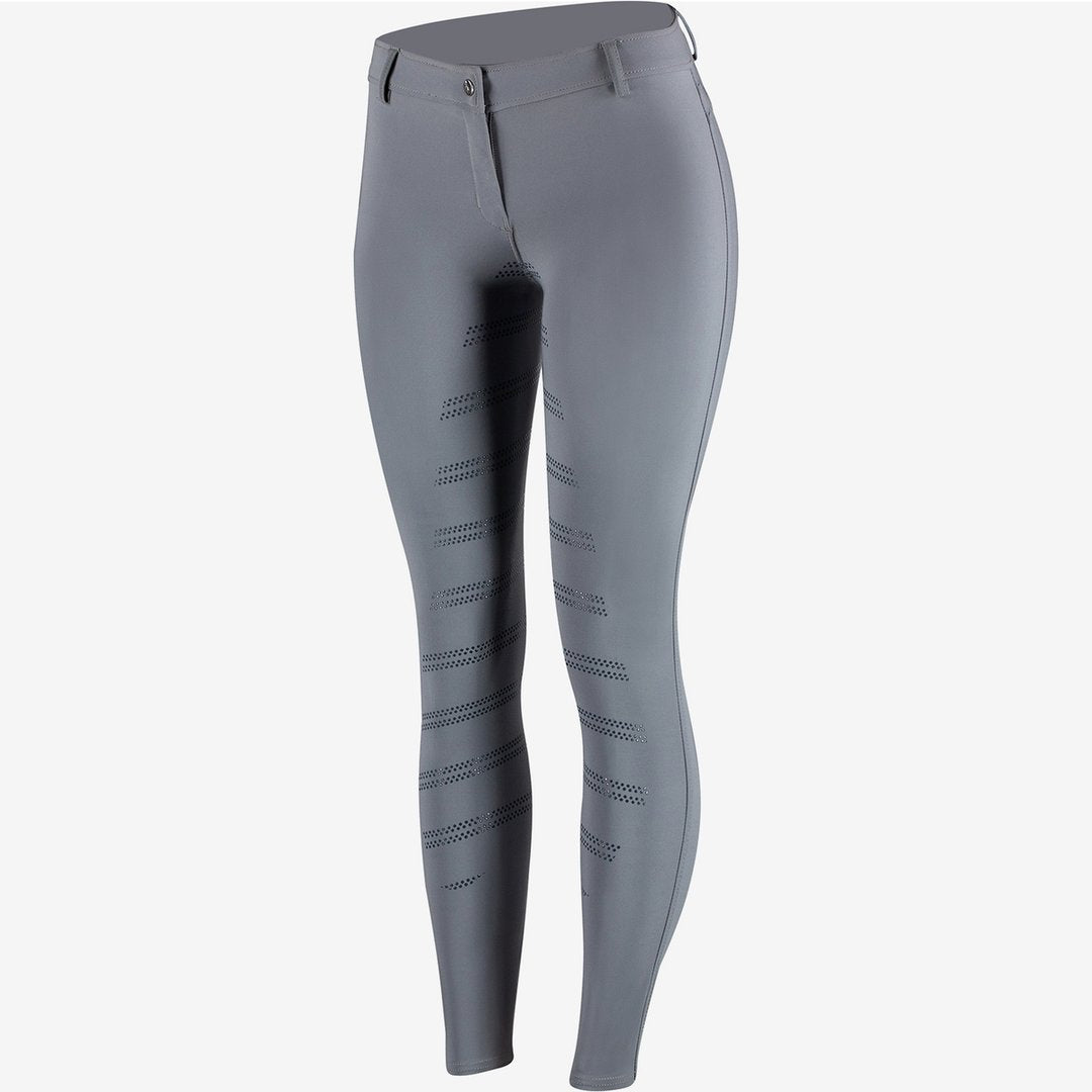 HORZE Ada Silicone Full Seat Grey Breeches with Zip Up Phone Pocket - LAST PAIR!