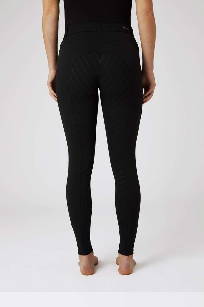 Horze Anna High Quality Full Silicone Grip Breeches - Very Smart - Black - All Sizes