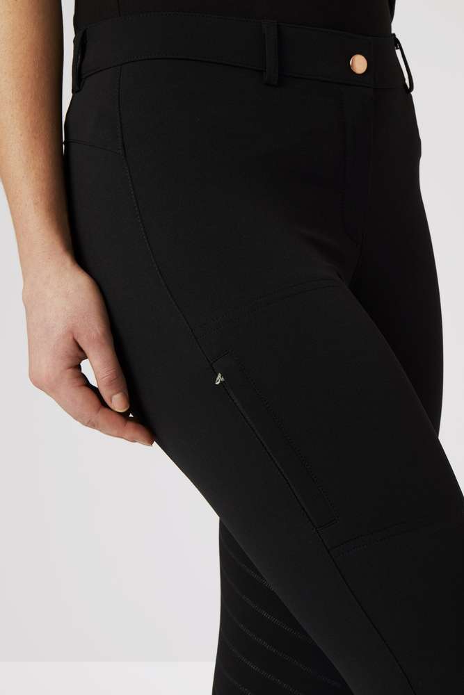 Horze Anna High Quality Full Silicone Grip Breeches - Very Smart - Black - All Sizes