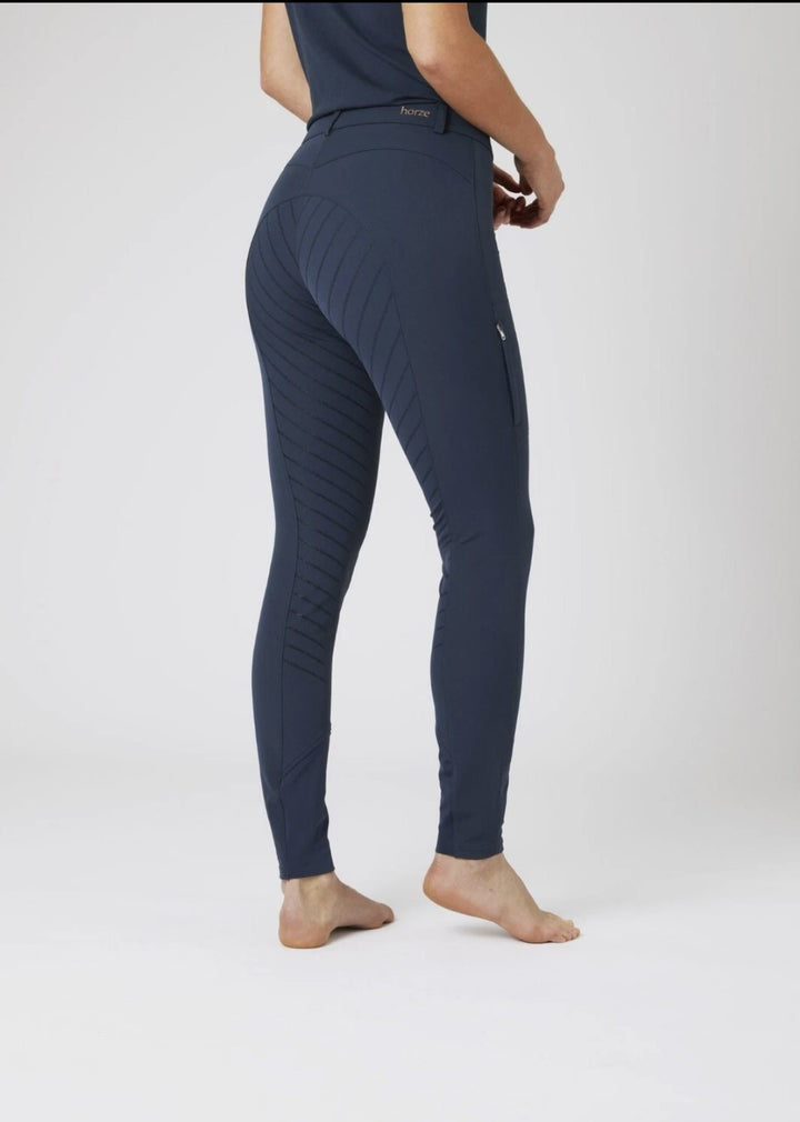 Horze Anna Full Silicone Grip Breeches - very smart - Blue - All Sizes