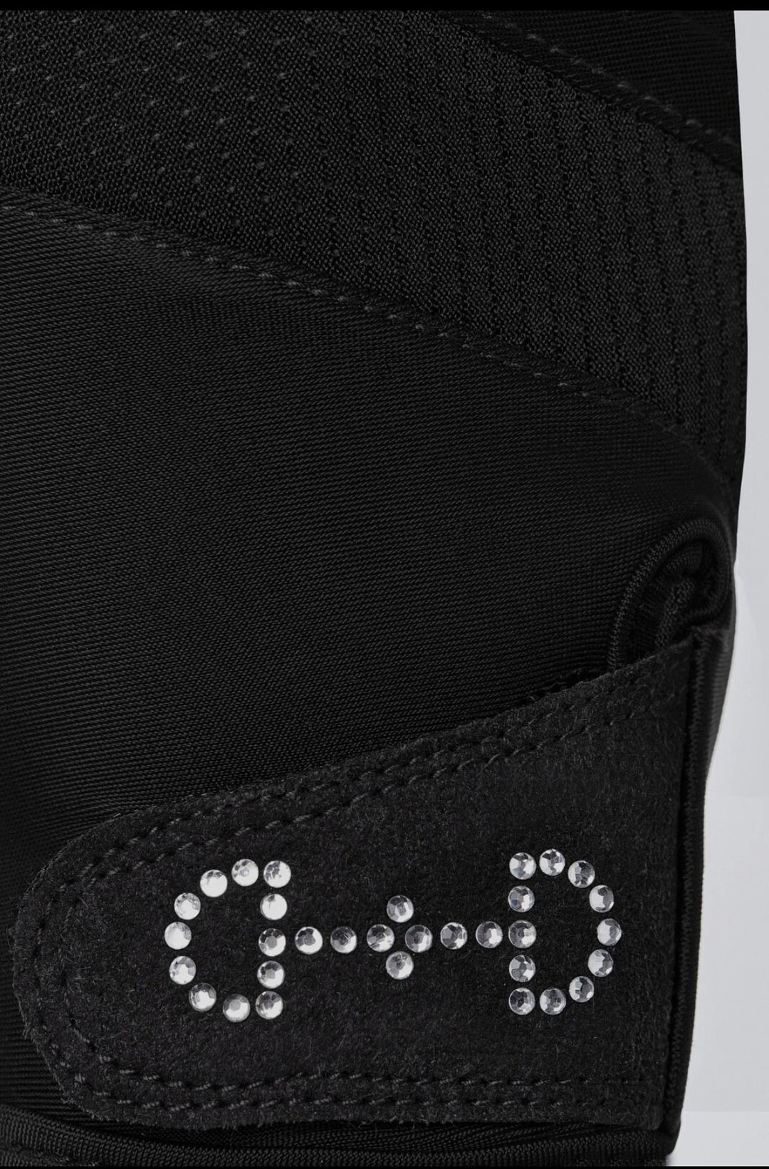 Horze Arielle Gloves - Silicone Palm, Crystal Bit Detail - Black or White