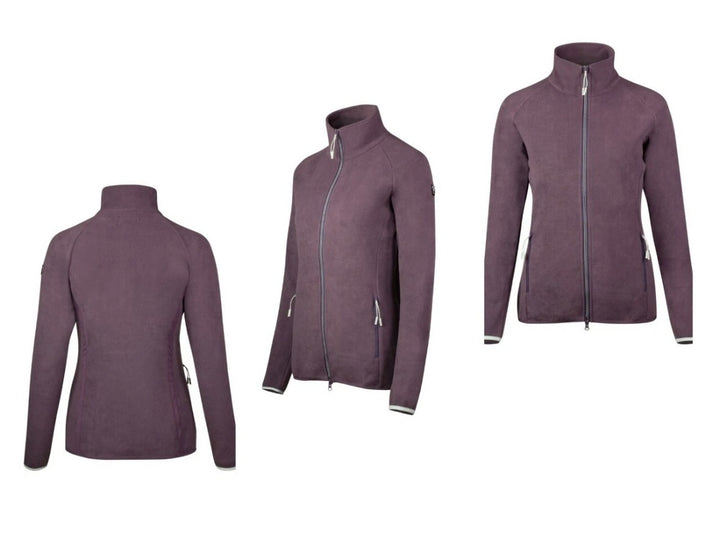 Horze Aurelia Women's Zip up Fleece Jacket - Mauve/Plum/Purple - LAST 2 SIZE 12