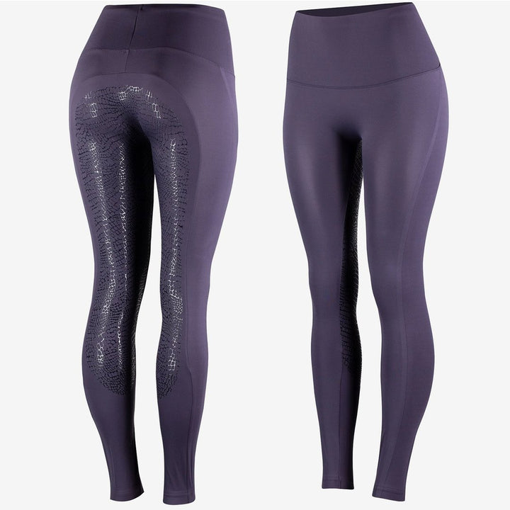 HORZE Bianca Womens Silicone Full Seat Riding Tights - Mauve/Purple - SIZE 12