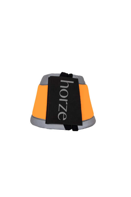 Horze Bzeen Reflective Neon Orange Over Reach Boots - BE SAFE - BE SEEN - M OR L