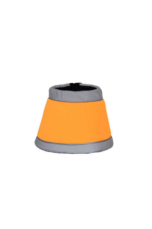 Horze Bzeen Reflective Neon Orange Over Reach Boots - BE SAFE - BE SEEN - M OR L