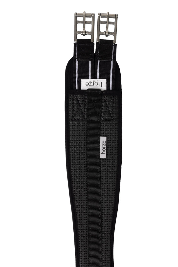 HORZE DAKOTA SOFT FLEXIBLE PVC ALL PURPOSE GIRTH WITH CENTRE D RING - BLACK - 51 INCH - LOW PRICE