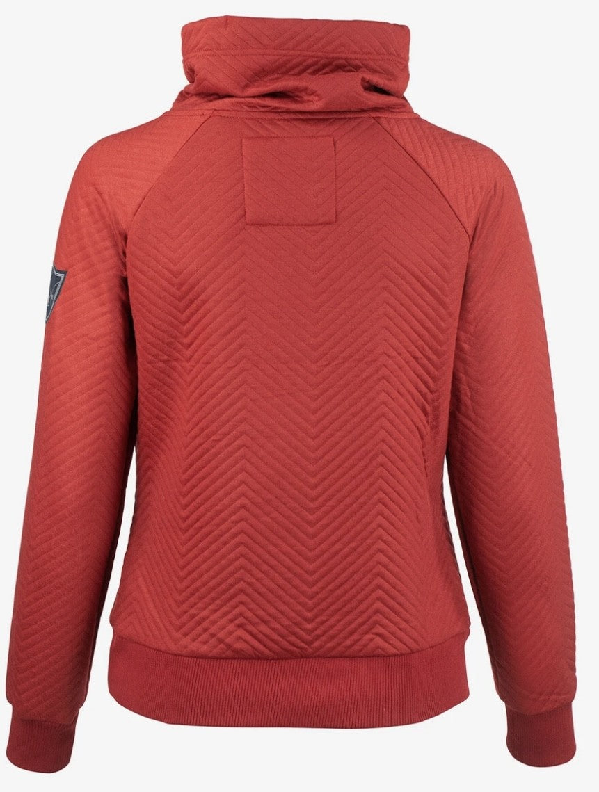 Horze Gwen Ladies Cowel Neck Red Stylish Sweatshirt/Jumper - sizes 8-12
