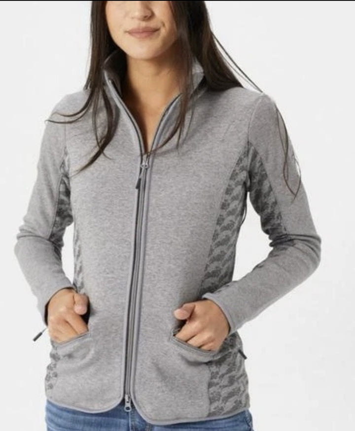 Horze Janessa Smart Fleece Jacket/Top - Grey - High Quality Fleece