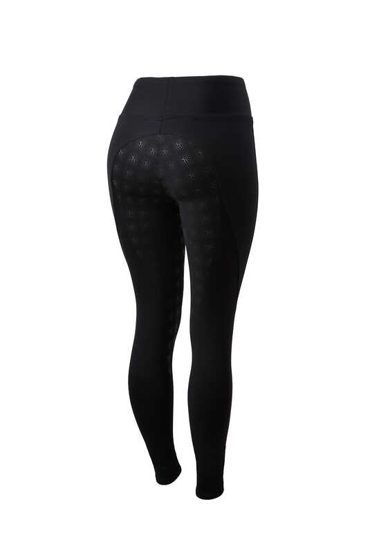HORZE Juliet Womens Hyper Flex Riding Tights with Silicone Full Seat - Black