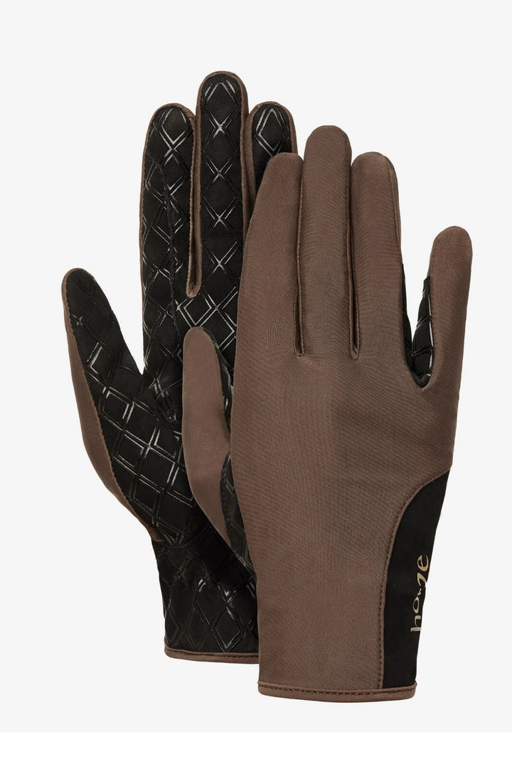 Horze Lianna Riding Gloves with PU Palm - Black or Brown - Size Medium - Great Gift
