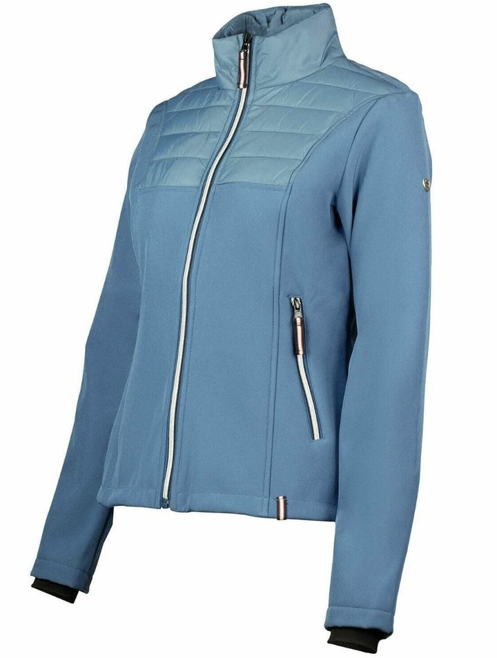 Horze Womens Softshell Maeve Hybrid Fleece Lined Riding Jacket - Mid Blue - LOW PRICE