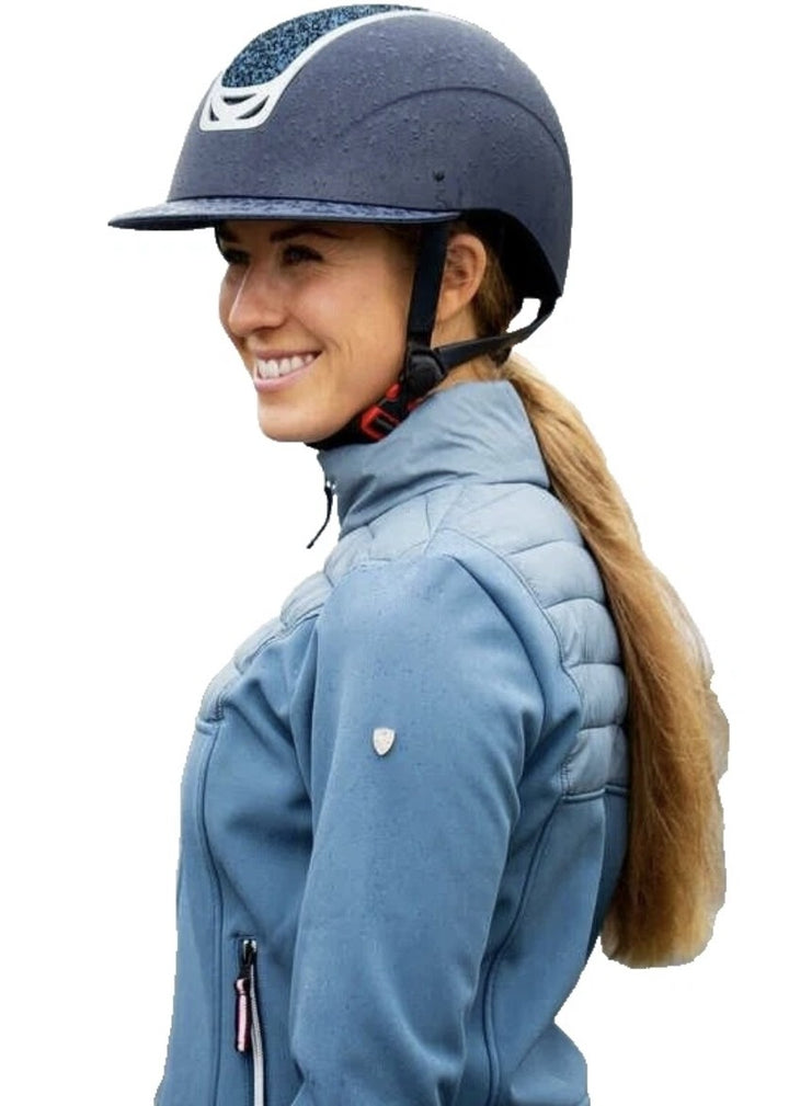 Horze Womens Softshell Maeve Hybrid Fleece Lined Riding Jacket - Mid Blue - LOW PRICE