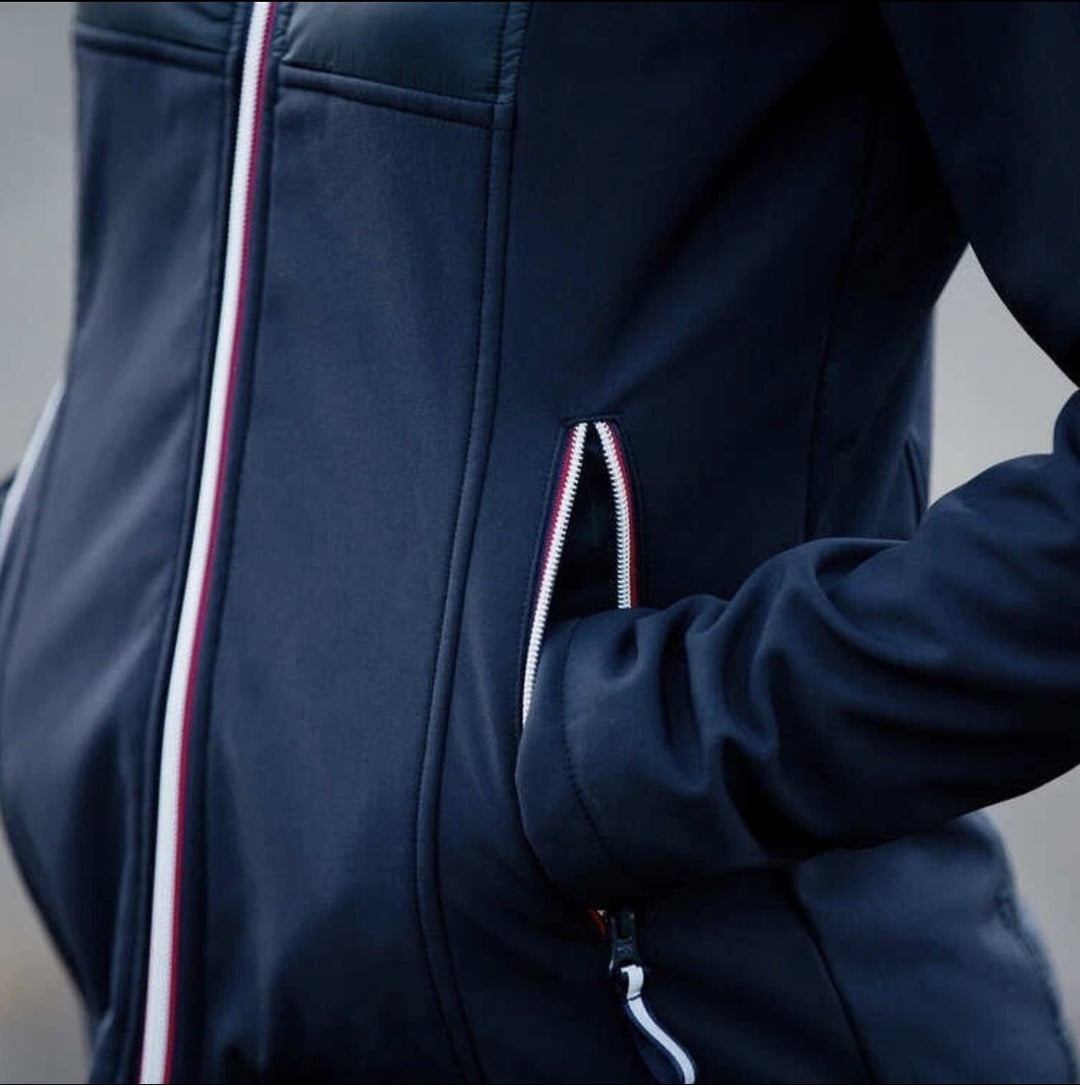 Horze Womens Softshell Maeve Hybrid Fleece Lined Riding Jacket - Dark Blue