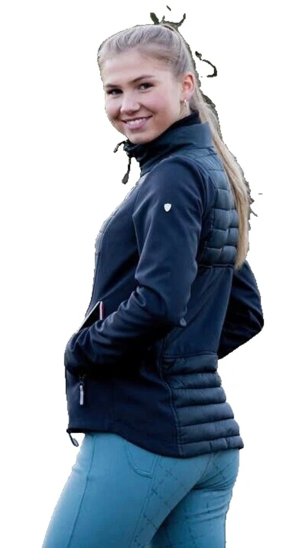 Horze Womens Softshell Maeve Hybrid Fleece Lined Riding Jacket - Dark Blue