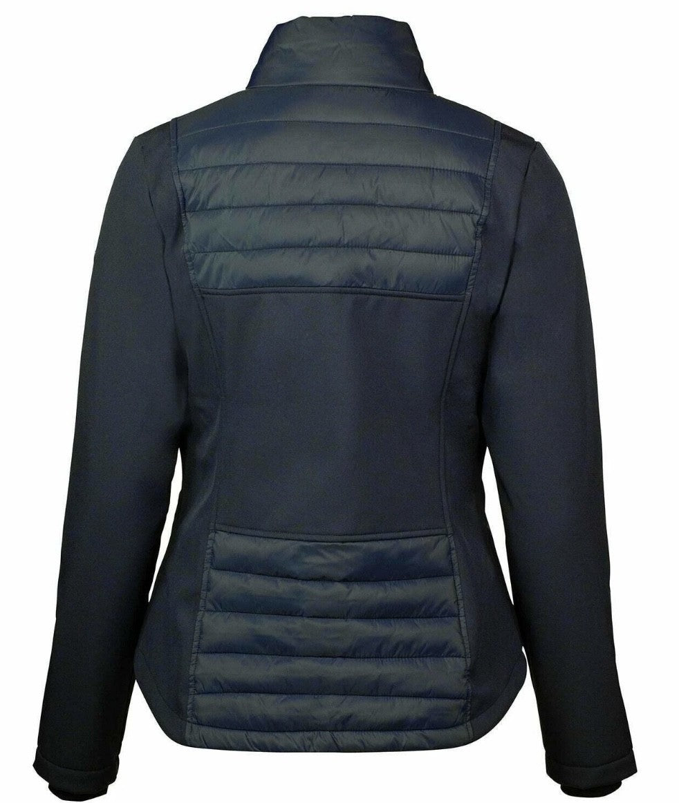 Horze Womens Softshell Maeve Hybrid Fleece Lined Riding Jacket - Dark Blue