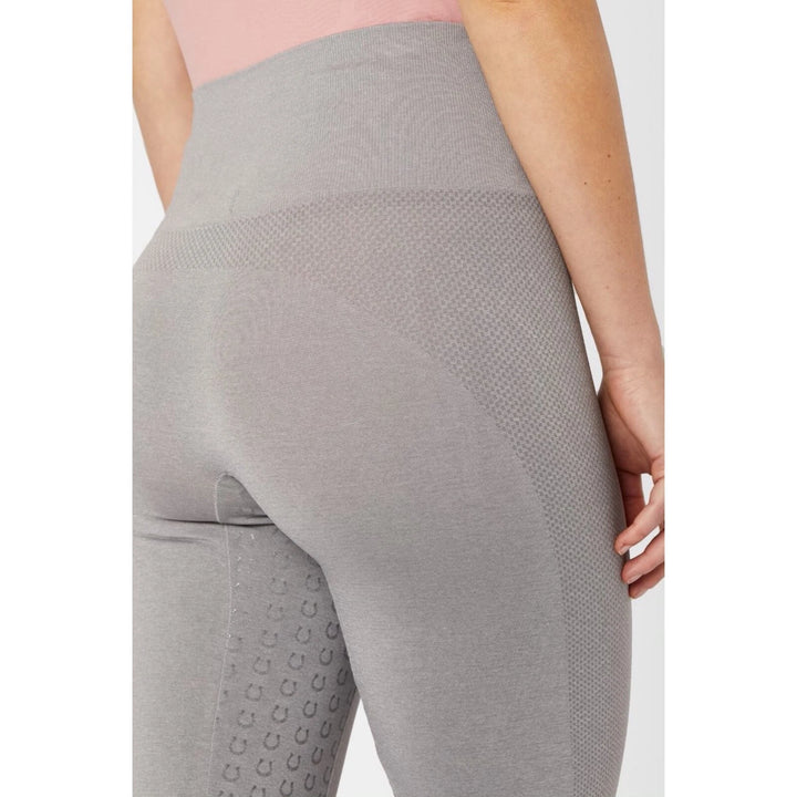 Horze Naomi SEAMLESS Riding Tights, full silicone seat - Grey or Blue - Super Comfy