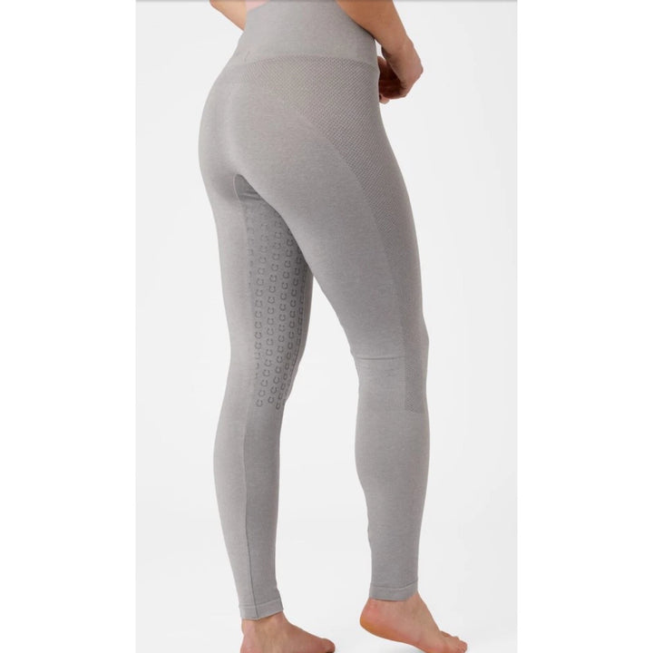 Horze Naomi SEAMLESS Riding Tights, full silicone seat - Grey or Blue - Super Comfy