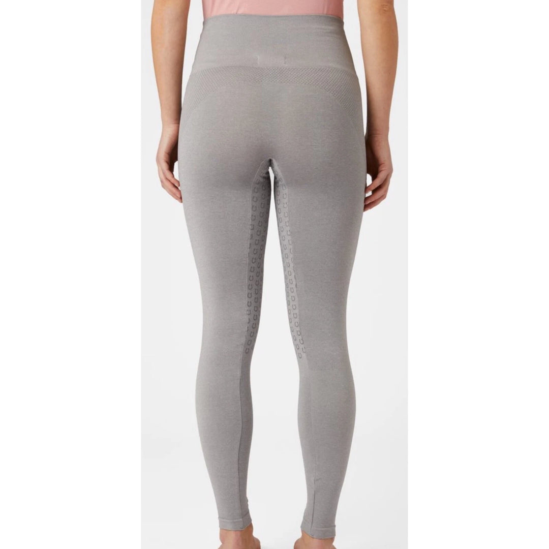 Horze Naomi SEAMLESS Riding Tights, full silicone seat - Grey or Blue - Super Comfy