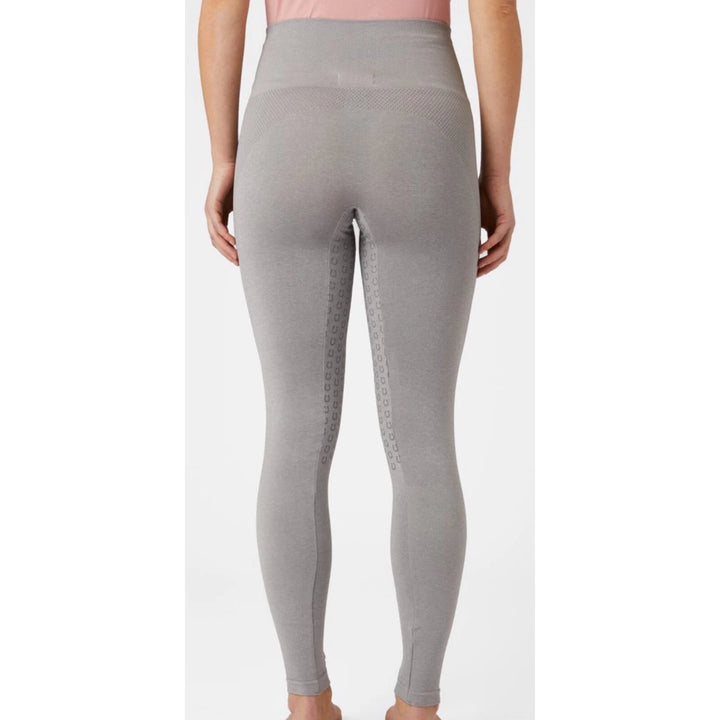 Horze Naomi SEAMLESS Riding Tights, full silicone seat - Grey or Blue - Super Comfy