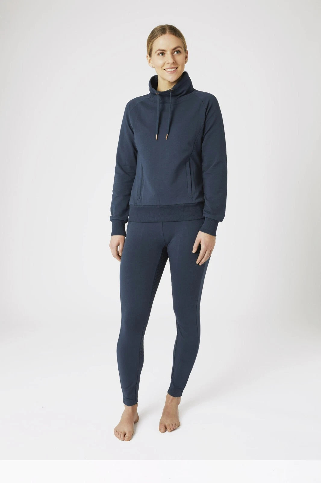 Horze 'Remy' High Neck Equestrian Sweatshirt - Dark Blue  (popular) - Size 10 (36) - LAST 1
