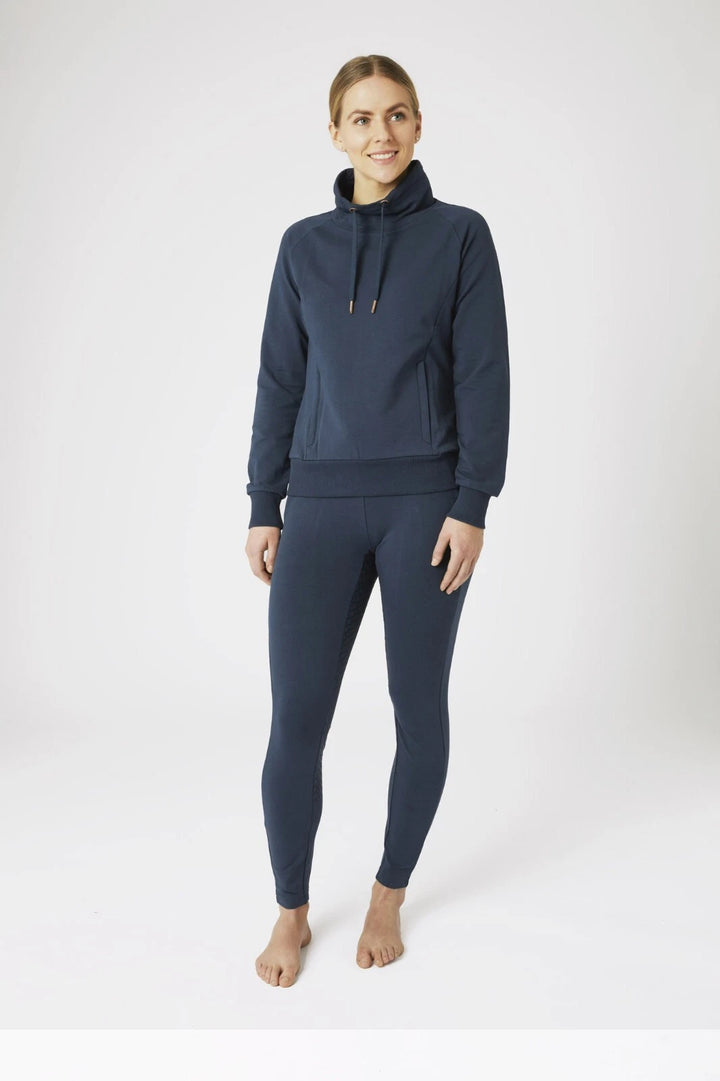 Horze 'Remy' High Neck Equestrian Sweatshirt - Dark Blue  (popular) - Size 10 (36) - LAST 1