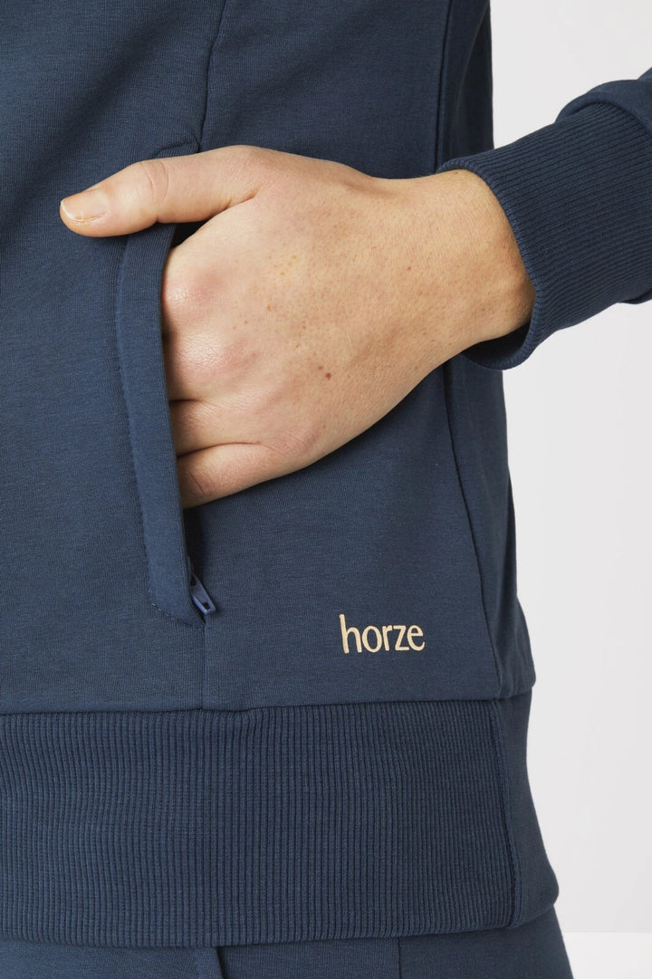 Horze 'Remy' High Neck Equestrian Sweatshirt - Dark Blue  (popular) - Size 10 (36) - LAST 1