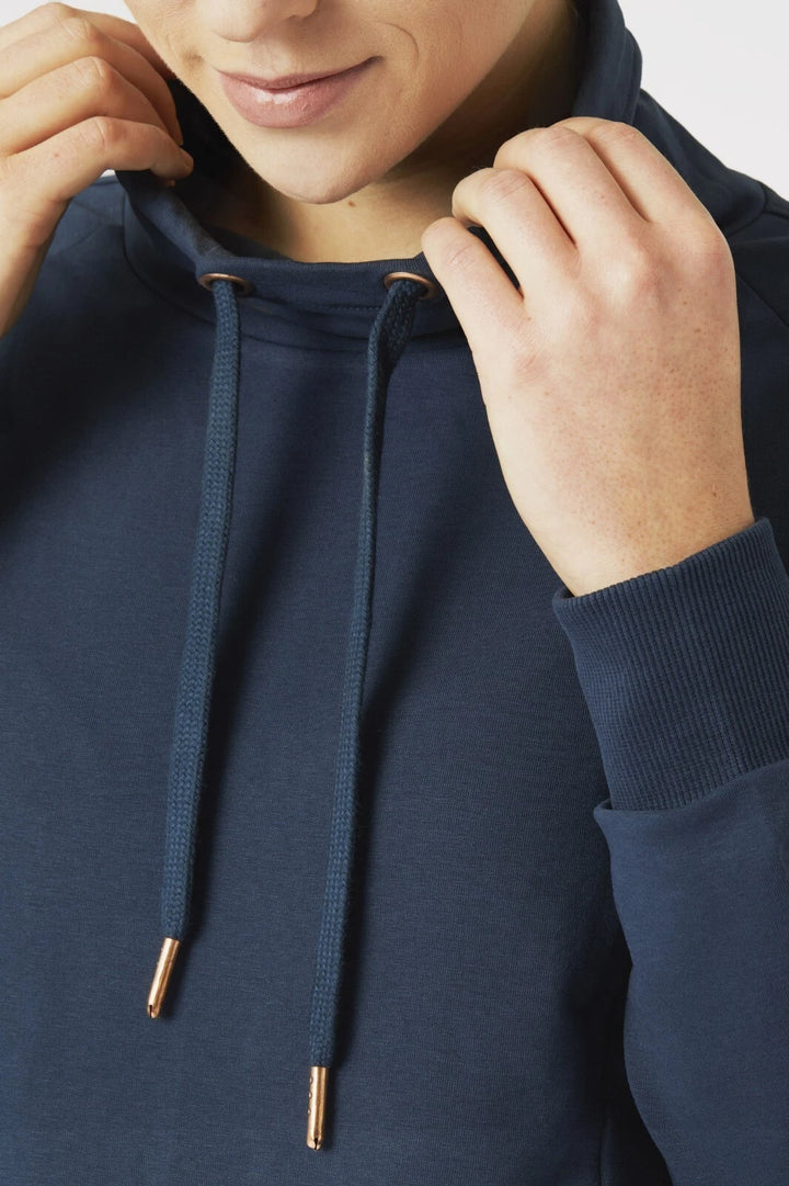 Horze 'Remy' High Neck Equestrian Sweatshirt - Dark Blue  (popular) - Size 10 (36) - LAST 1