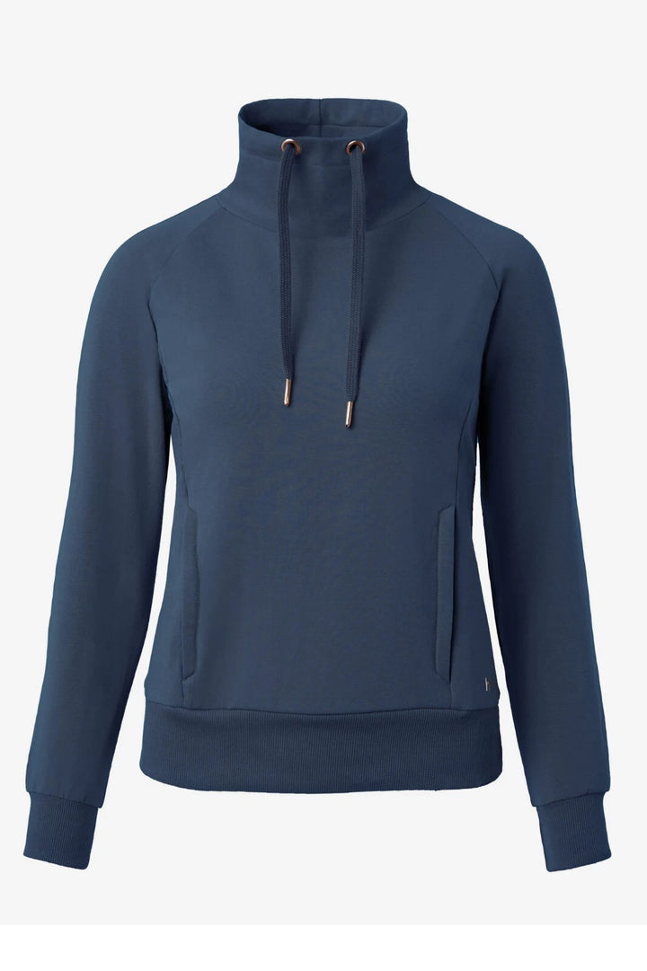 Horze 'Remy' High Neck Equestrian Sweatshirt - Dark Blue  (popular) - Size 10 (36) - LAST 1