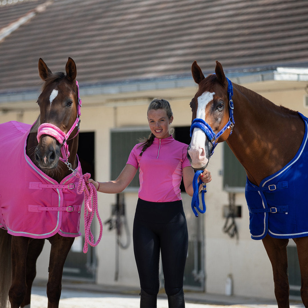 Skye Short Sleeved Sporty Riding Top by Horze - Pink