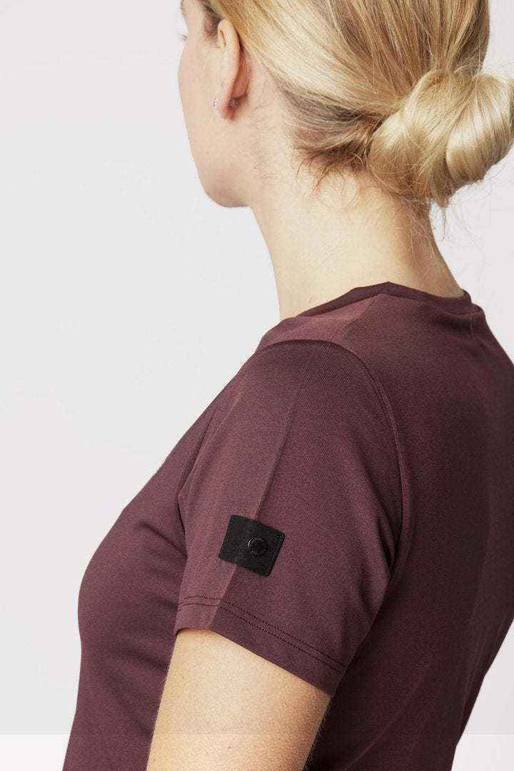 Horze Tabitha Functional T-Shirt - Burgundy - SIZE 14 - HIGH QUALITY - LOW PRICE