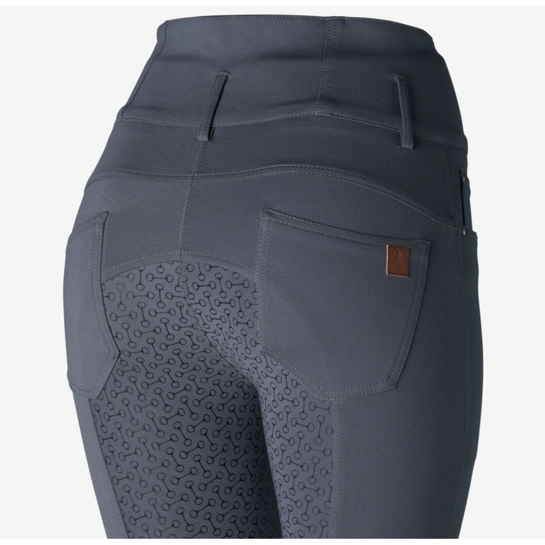 HORZE Tara High Quality Women’s High Waist Silicone Full Seat Breeches - Giselle Blue