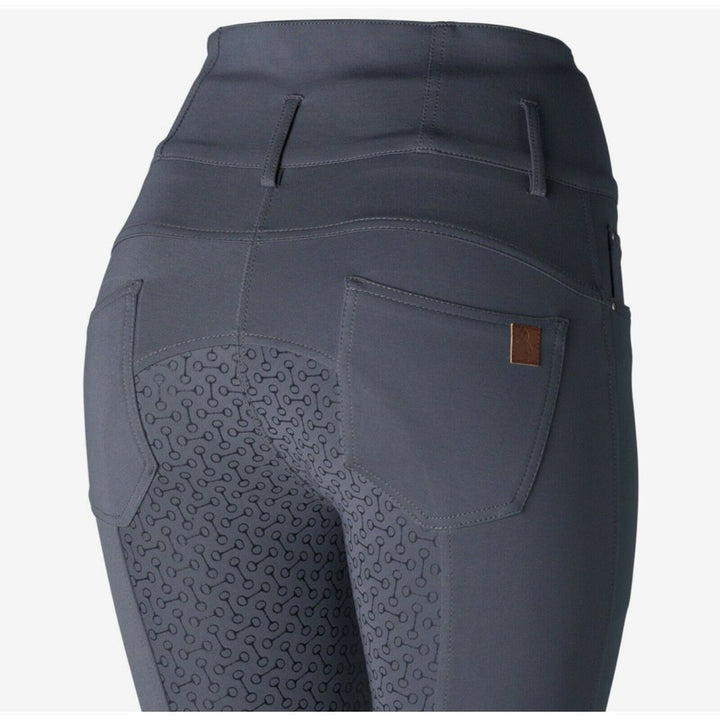 HORZE Tara High Quality Women’s High Waist Silicone Full Seat Breeches - Giselle Blue