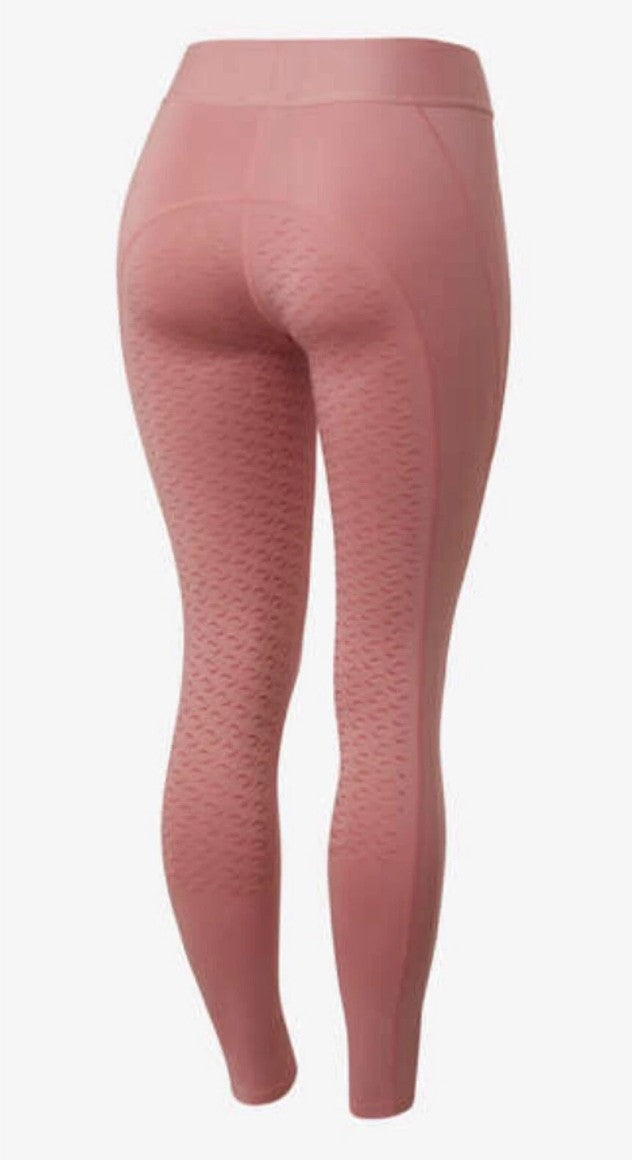 HORZE Tessa Lightweight Riding Tights with Full Silicone Seat - Gorgeous Salmon Pink