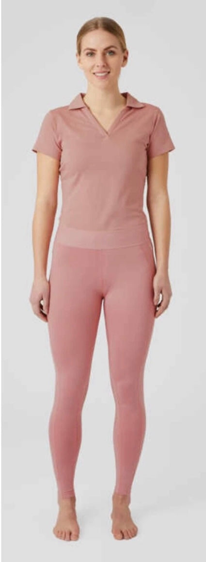 HORZE Tessa Lightweight Riding Tights with Full Silicone Seat - Gorgeous Salmon Pink