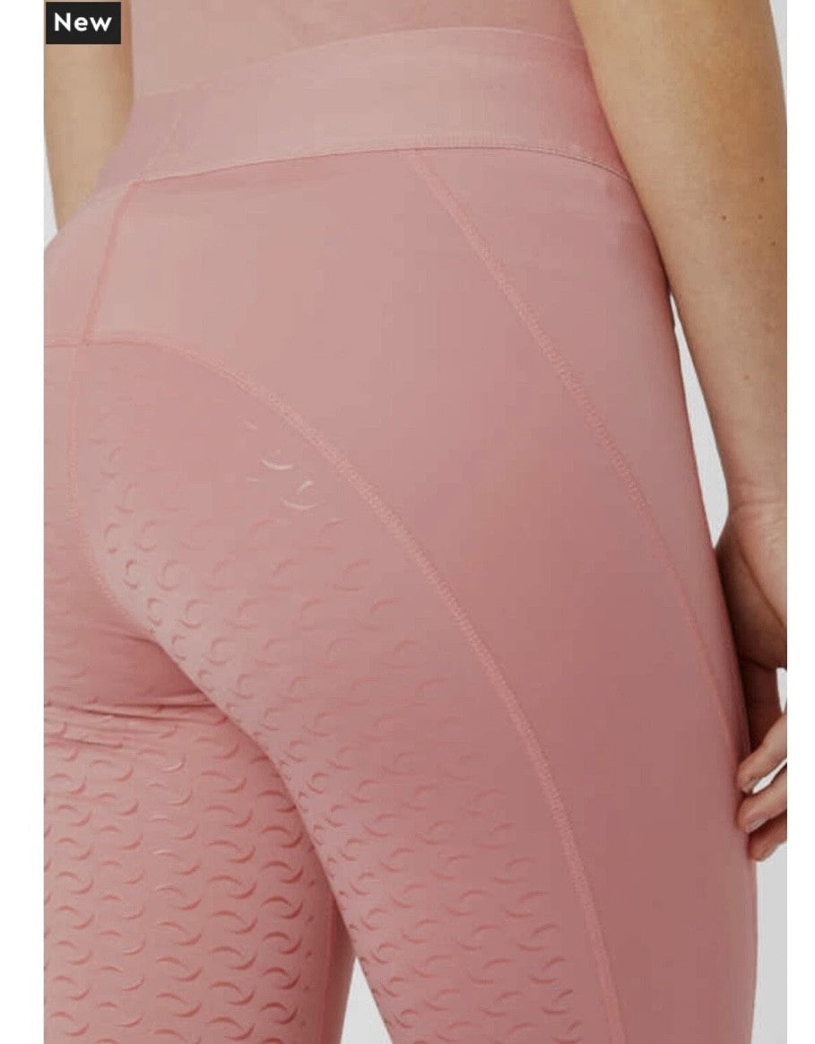 HORZE Tessa Lightweight Riding Tights with Full Silicone Seat - Gorgeous Salmon Pink