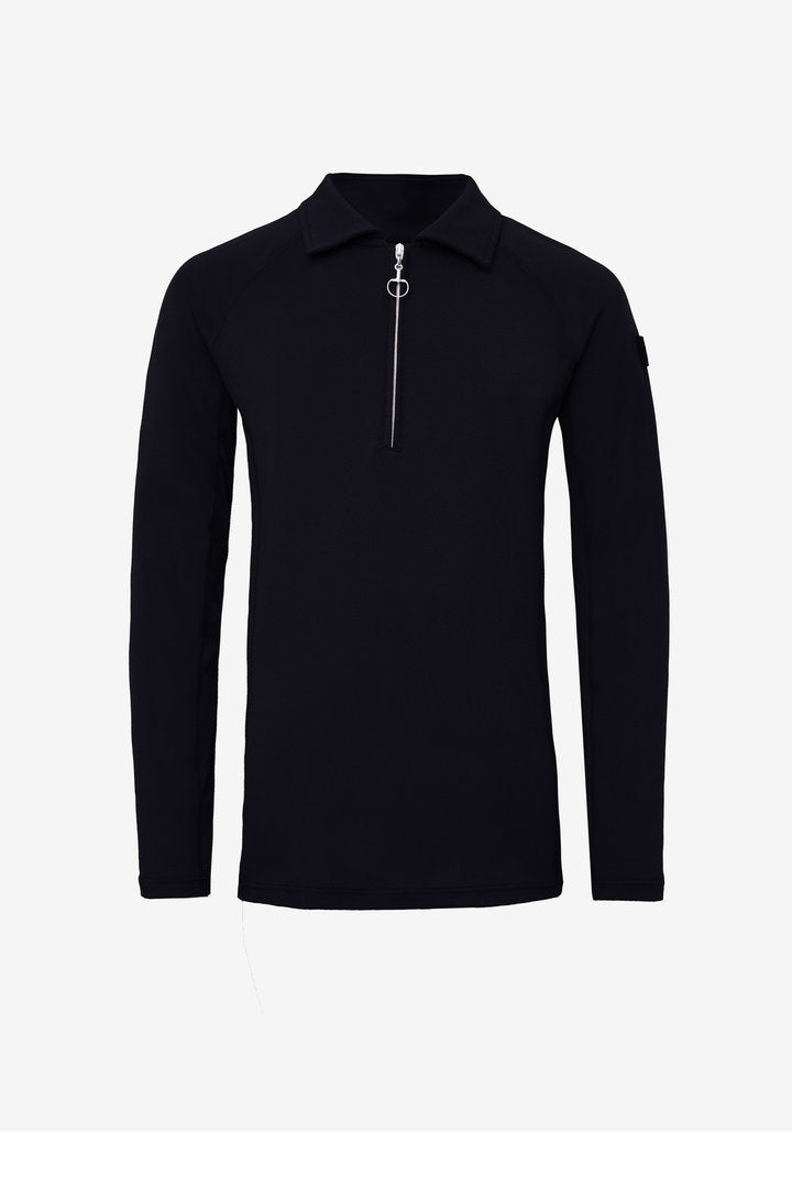 Horze Tiana Pique Long Sleeved Polo Shirt - Blue - High Quality - Low Price!