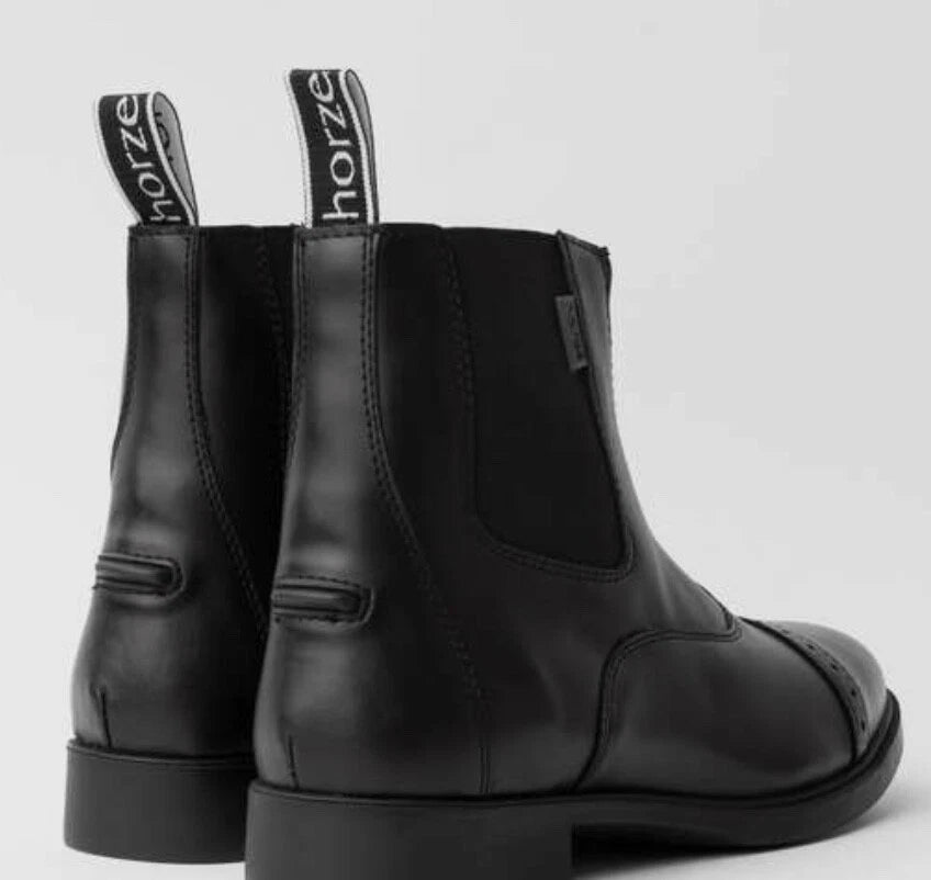 Wexford Ladies Front Zip Jodhpur Boots by Horze - Size 3.5 - Black Synthetic Leather - LAST PAIR