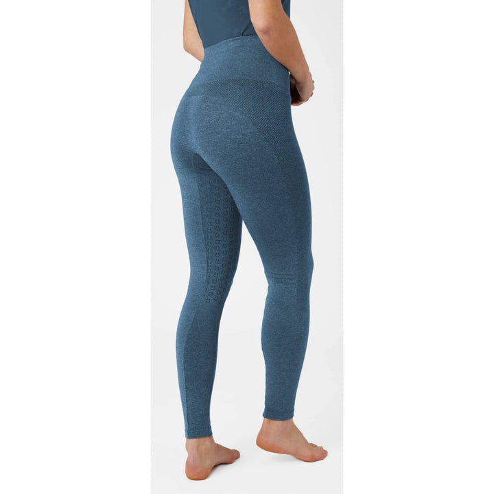 Horze Naomi SEAMLESS Riding Tights, full silicone seat - Grey or Blue - Super Comfy
