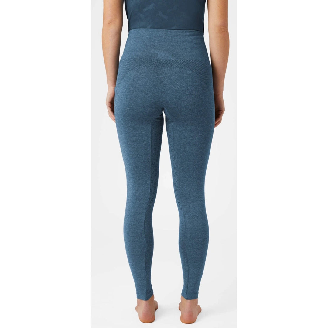 Horze Naomi SEAMLESS Riding Tights, full silicone seat - Grey or Blue - Super Comfy
