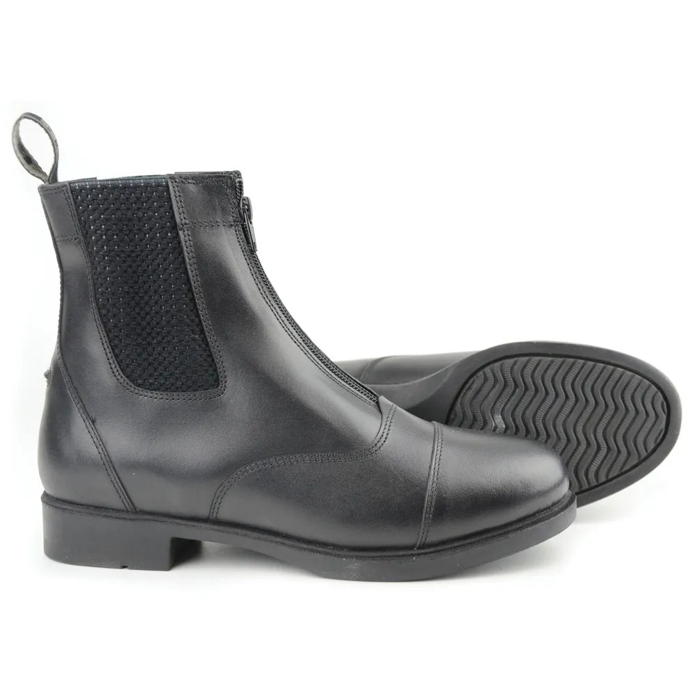 Hy Equestrian Canterbury  Zip Up Leather Jodhpur Boots - Black or Brown