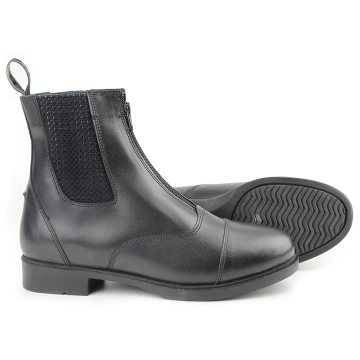 Hy Equestrian Canterbury  Zip Up Leather Jodhpur Boots - Black or Brown