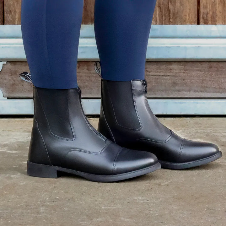 Hy Equestrian Canterbury  Zip Up Leather Jodhpur Boots - Black or Brown