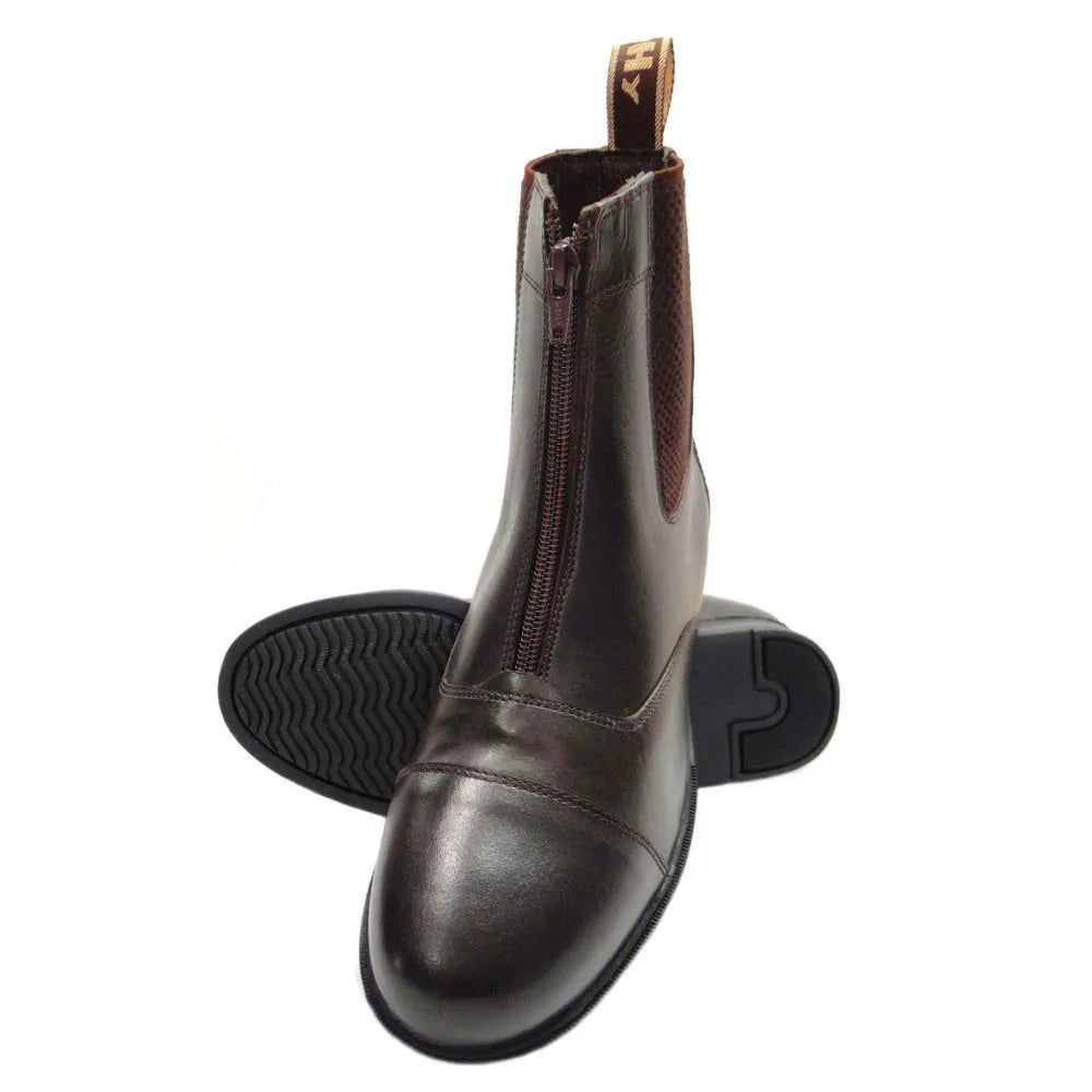 Hy Equestrian Canterbury  Zip Up Leather Jodhpur Boots - Black or Brown