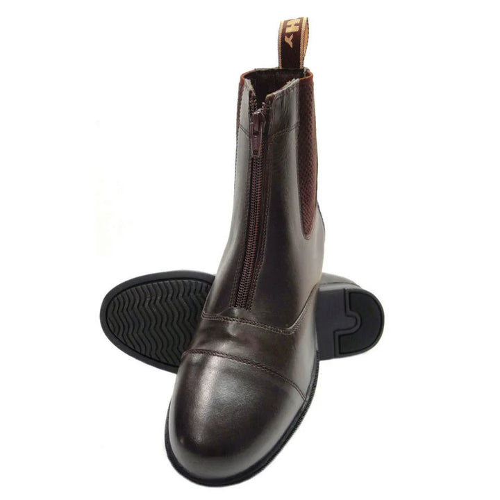Hy Equestrian Canterbury  Zip Up Leather Jodhpur Boots - Black or Brown