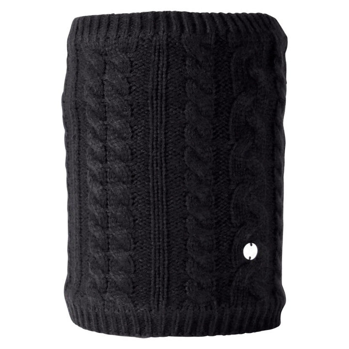 HY Equestrian FLEECE LINED Melrose Cable Knit Snood - Black - very cosy and warm