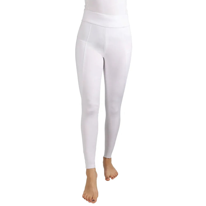 Hy Equestrian Melton Childrens Riding Tights - White