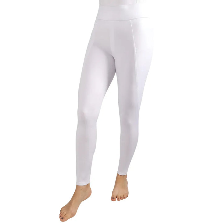 Hy Equestrian Melton Childrens Riding Tights - White