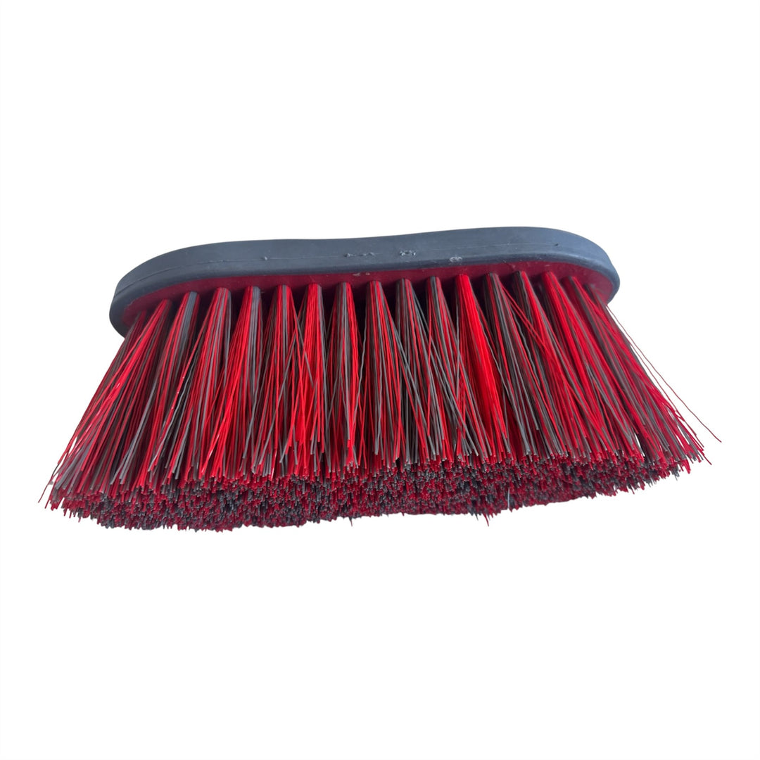 Hy Sport Active Long Bristle Dandy Brush - Soft Touch - 2 Tone - Rosette Red