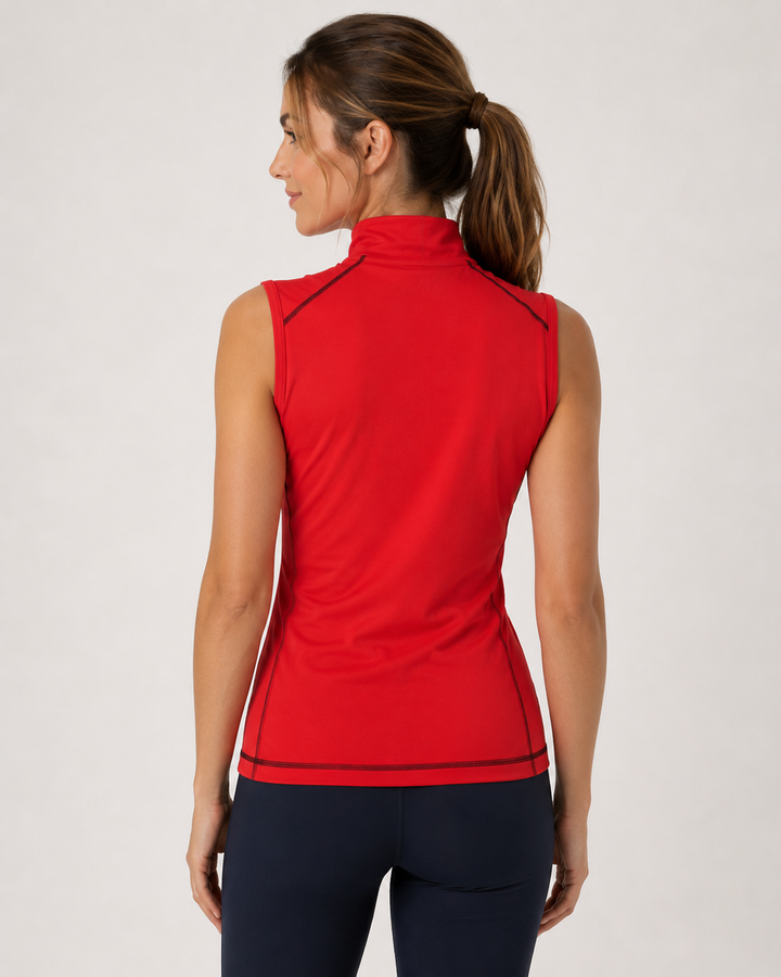 HySport Active Sleeveless Summer Riding Top - Rosette Red -Make a Nice Gift